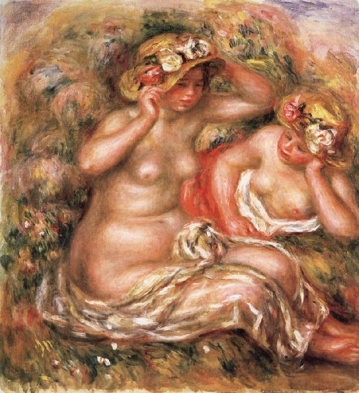 Pierre Renoir The Nudes Wearing Hats china oil painting image
